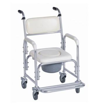 SILLA DUCHA WC ALUMINIO PIES ABATIBLES